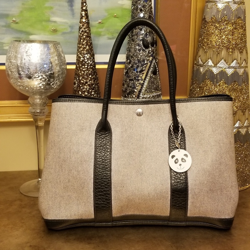 Authentic HERMES Epsom Panda Key Chain Bag Charm